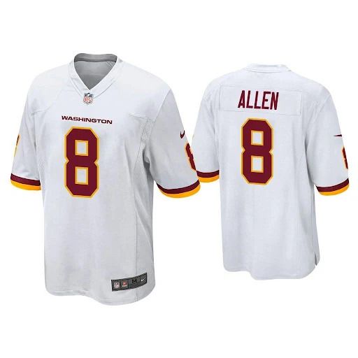 Men Washington Redskins #8 Kyle Allen Nike White Game NFL Jersey